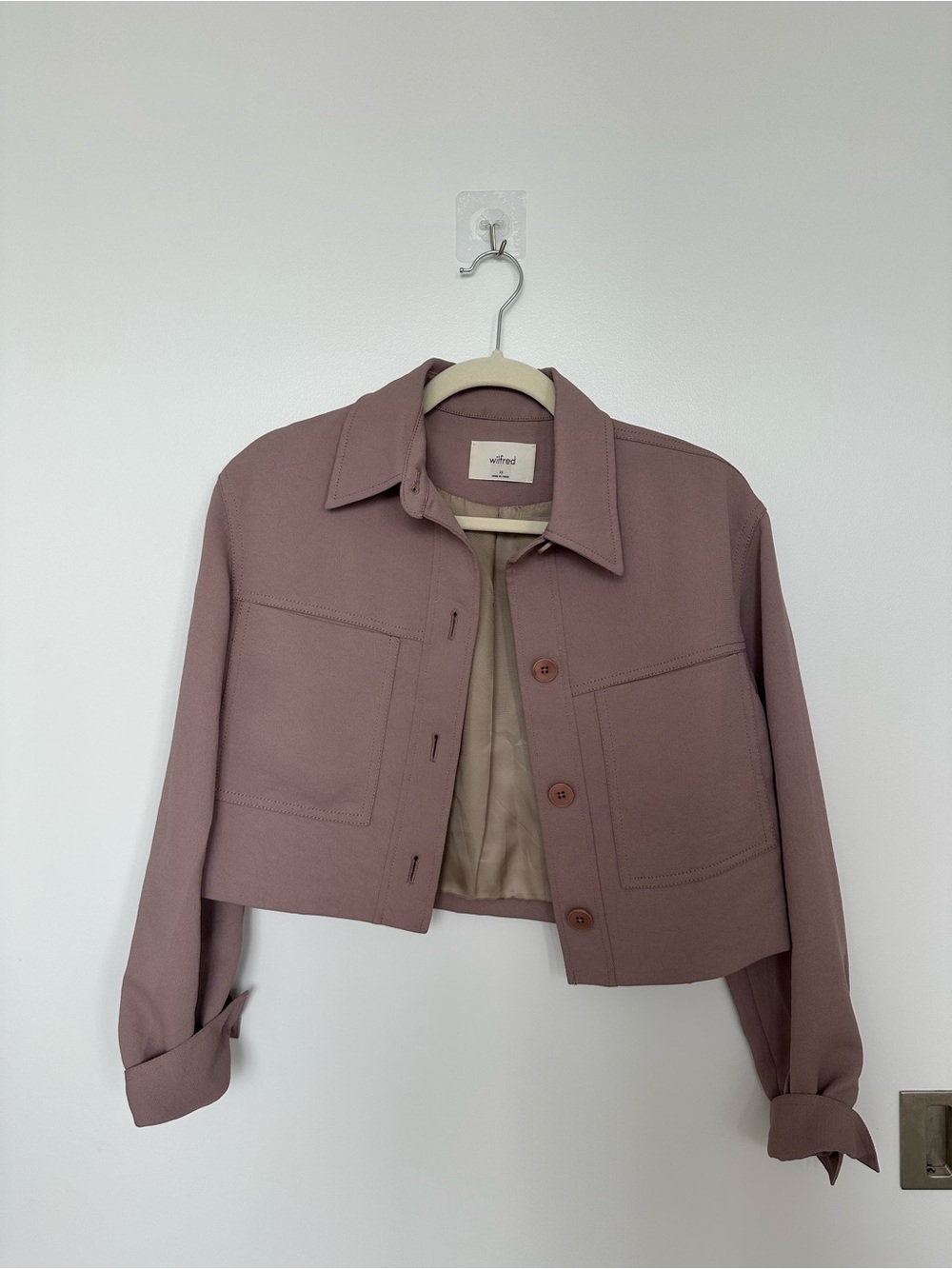 Aritzia Wilfred Lilac Cropped Jacket (Like New)